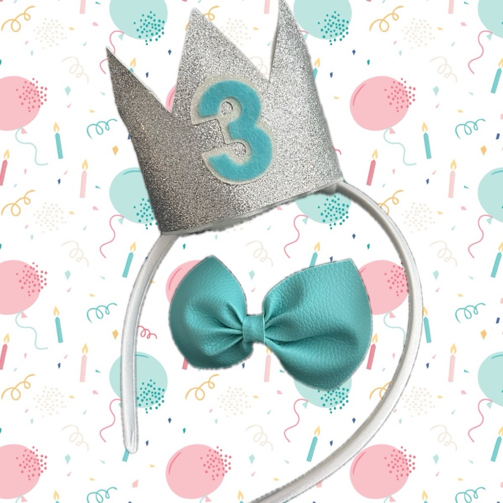 Little Prince Birthday Crown and matching bow tie